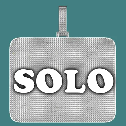 CUSTOM LETTER NECKLACE 3D BIG SQUARE sold by The GUU Shop