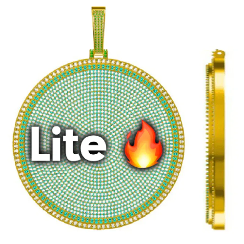 CUSTOM LETTER NECKLACE 3D BIG DISC sold by The GUU Shop