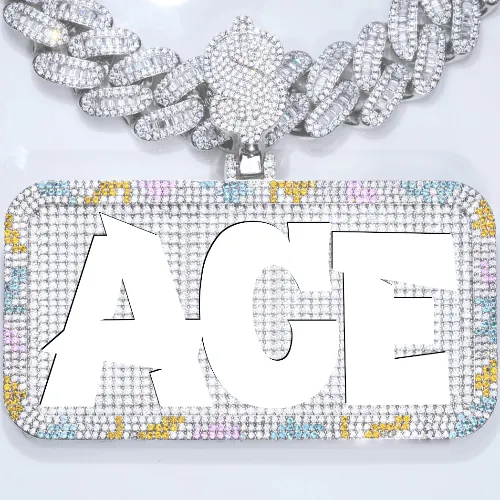 CUSTOM LETTER NECKLACE 3D COLORFUL SQUARE sold by The GUU Shop