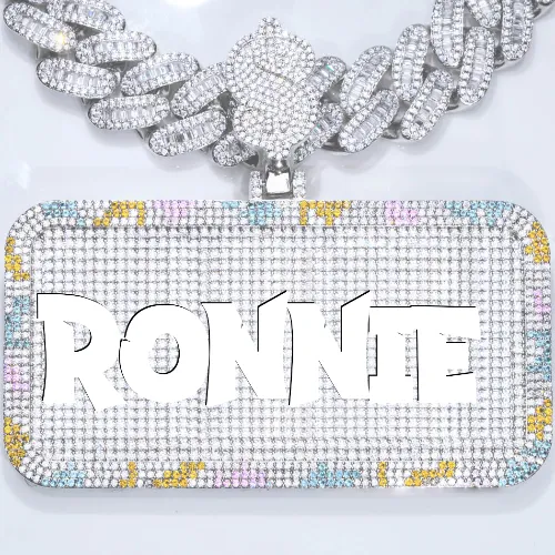 CUSTOM LETTER NECKLACE 3D COLORFUL SQUARE sold by The GUU Shop