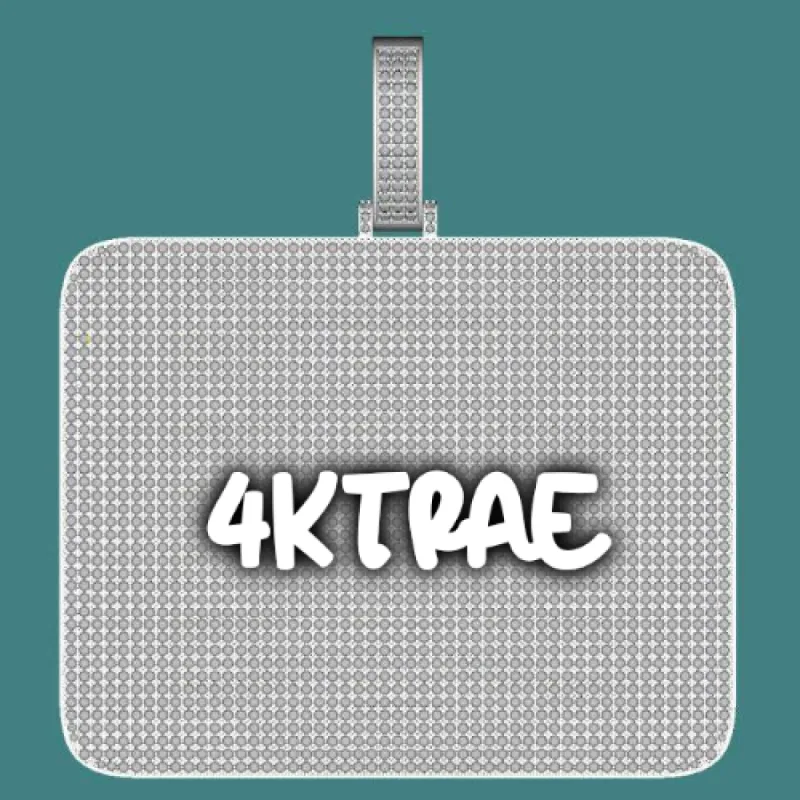 CUSTOM LETTER NECKLACE 3D BIG SQUARE sold by The GUU Shop