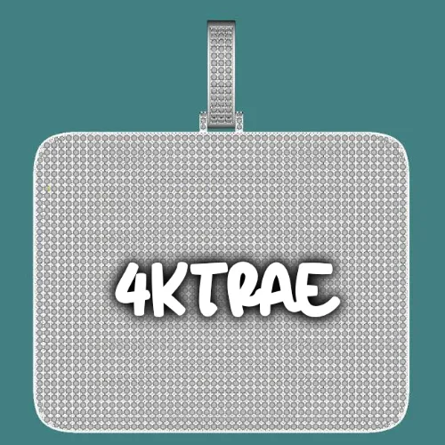 CUSTOM LETTER NECKLACE 3D BIG SQUARE sold by The GUU Shop