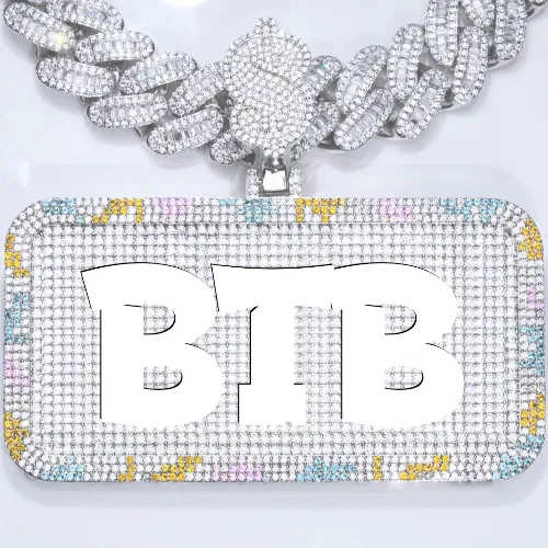 CUSTOM LETTER NECKLACE 3D COLORFUL SQUARE sold by The GUU Shop