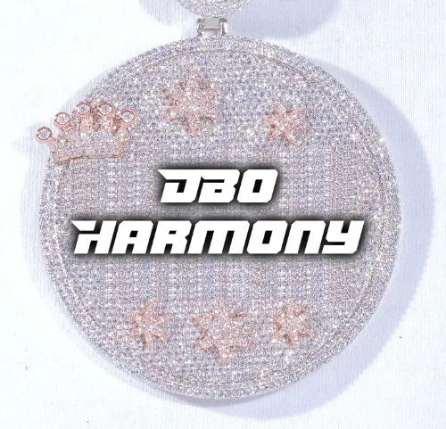 CUSTOM LETTER NECKLACE 3D BIG CROWN DISC sold by The GUU Shop