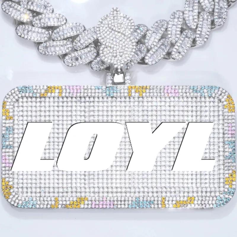 CUSTOM LETTER NECKLACE 3D COLORFUL SQUARE sold by The GUU Shop