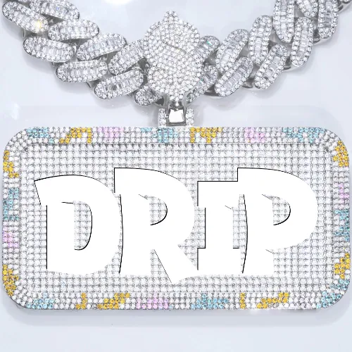 CUSTOM LETTER NECKLACE 3D COLORFUL SQUARE sold by The GUU Shop