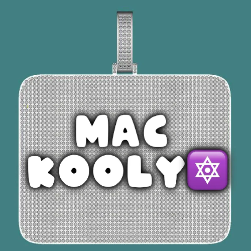 CUSTOM LETTER NECKLACE 3D BIG SQUARE sold by The GUU Shop