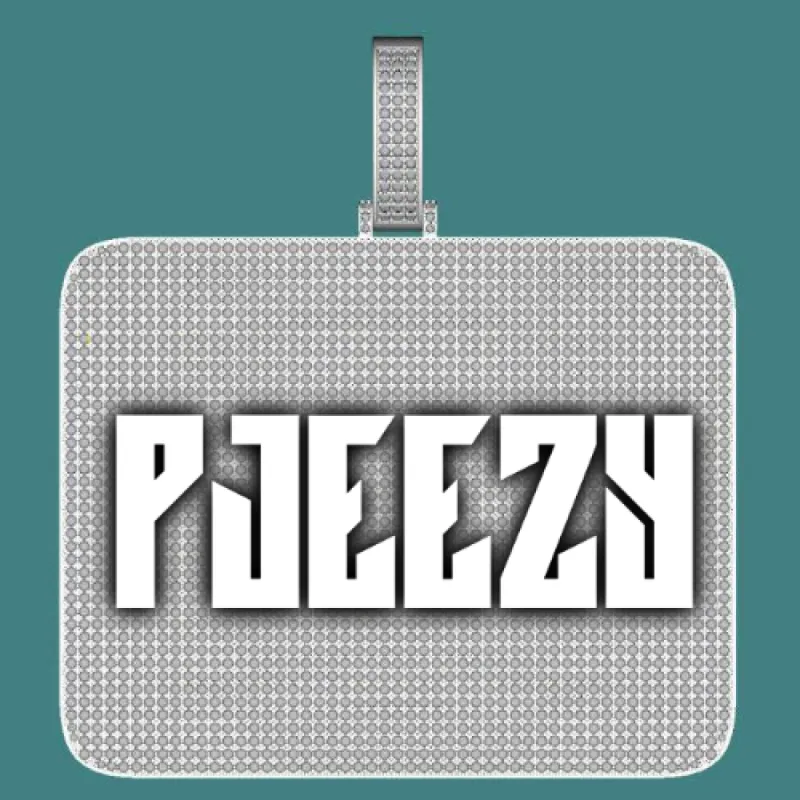 CUSTOM LETTER NECKLACE 3D BIG SQUARE sold by The GUU Shop