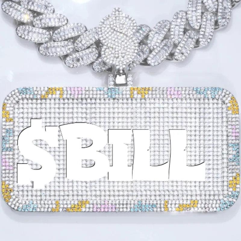 CUSTOM LETTER NECKLACE 3D COLORFUL SQUARE sold by The GUU Shop