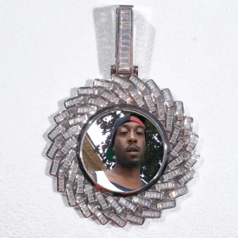 Large 3D Baguette Custom Picture Pendant sold by The GUU Shop