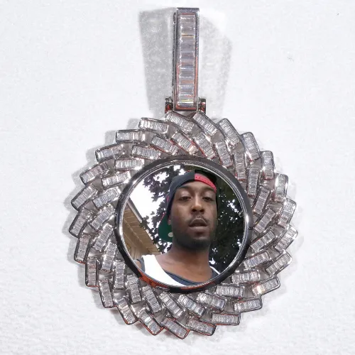 Large 3D Baguette Custom Picture Pendant sold by The GUU Shop