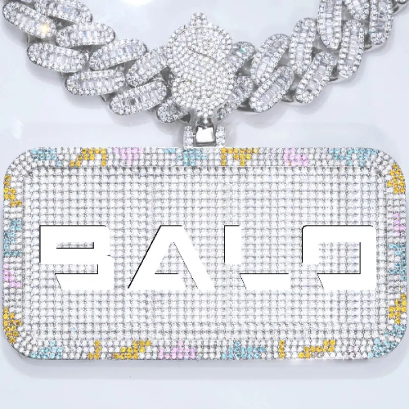 CUSTOM LETTER NECKLACE 3D COLORFUL SQUARE sold by The GUU Shop