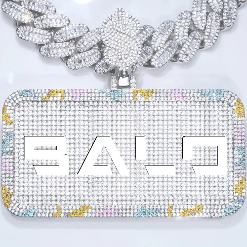 CUSTOM LETTER NECKLACE 3D COLORFUL SQUARE sold by The GUU Shop