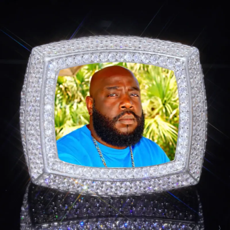 3D CUSTOM PICTURE ICED RING sold by The GUU Shop