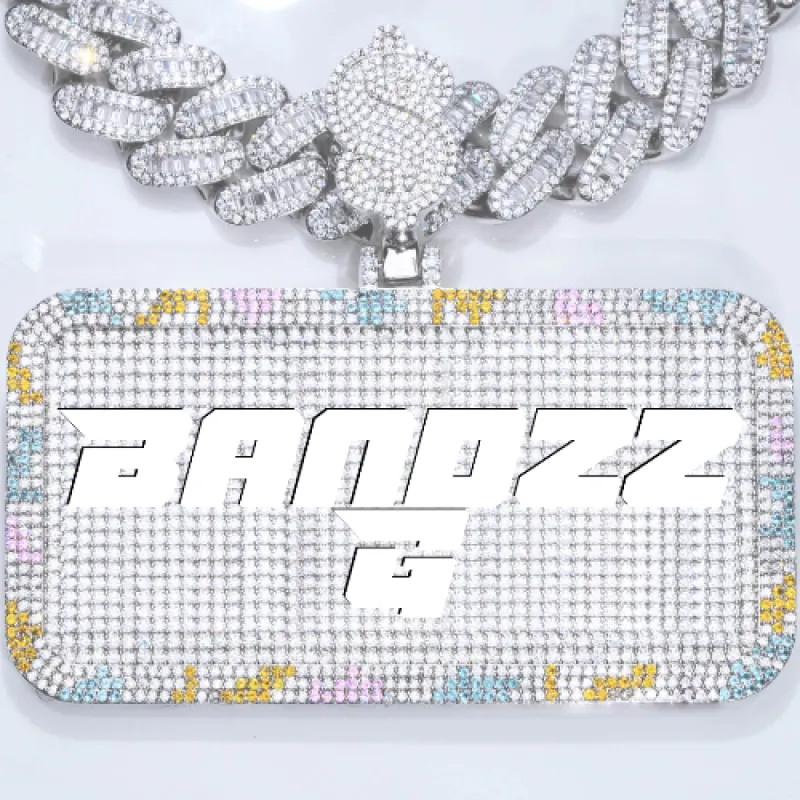 CUSTOM LETTER NECKLACE 3D COLORFUL SQUARE sold by The GUU Shop