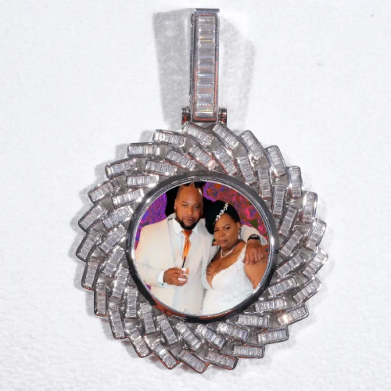 Large 3D Baguette Custom Picture Pendant sold by The GUU Shop