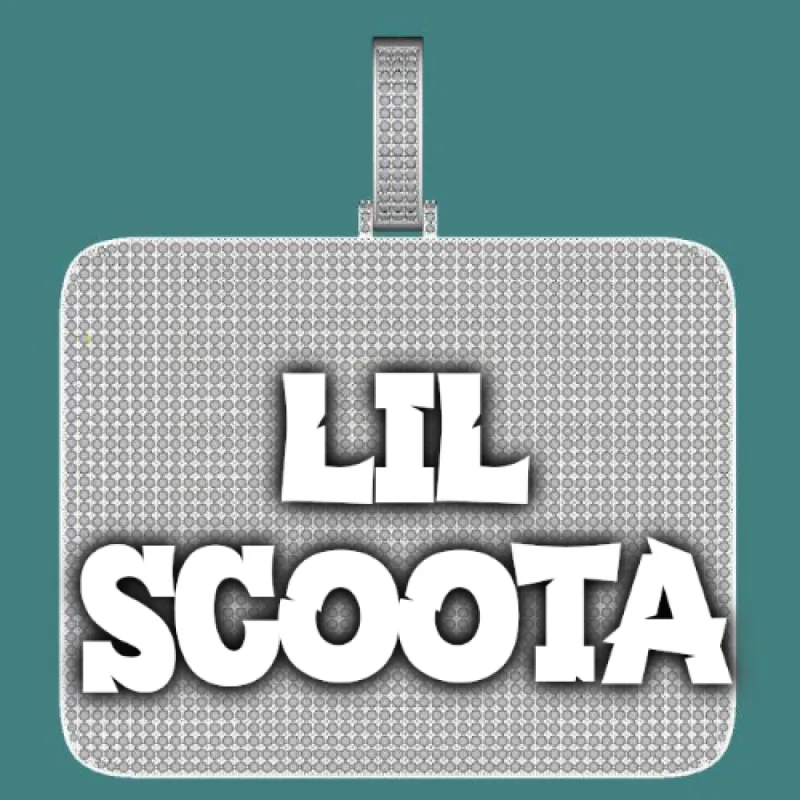 CUSTOM LETTER NECKLACE 3D BIG SQUARE sold by The GUU Shop