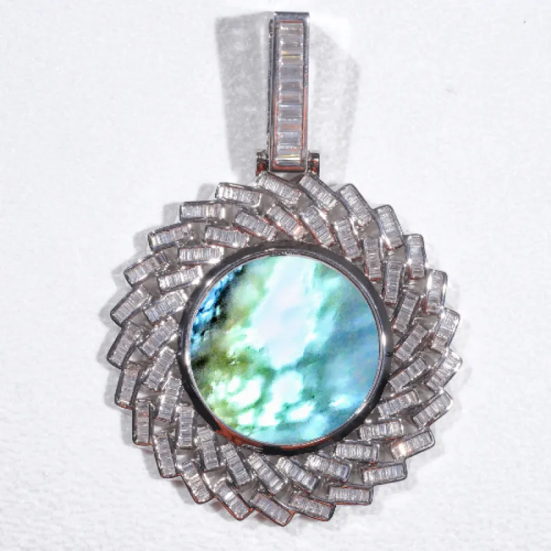 Large 3D Baguette Custom Picture Pendant sold by The GUU Shop