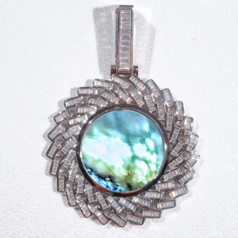 Large 3D Baguette Custom Picture Pendant sold by The GUU Shop