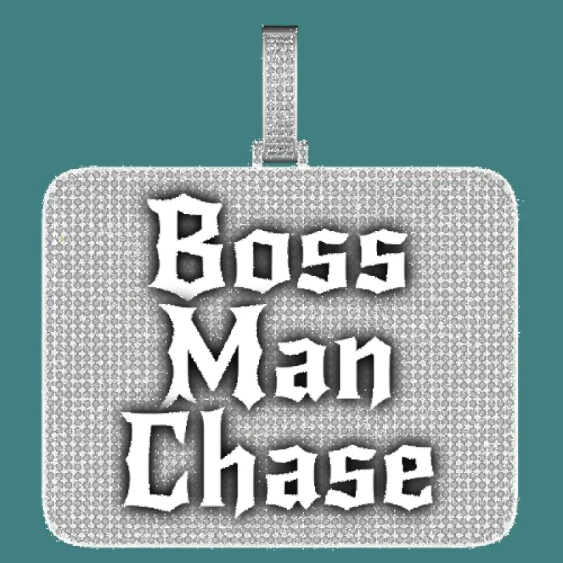 CUSTOM LETTER NECKLACE 3D BIG SQUARE sold by The GUU Shop