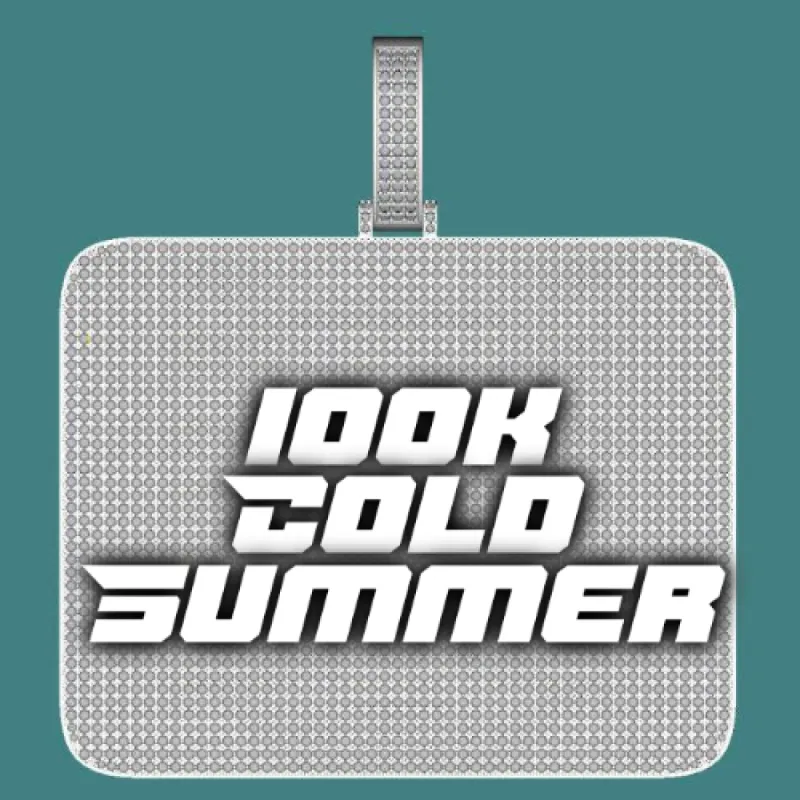 CUSTOM LETTER NECKLACE 3D BIG SQUARE sold by The GUU Shop