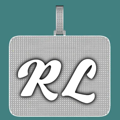 CUSTOM LETTER NECKLACE 3D BIG SQUARE sold by The GUU Shop