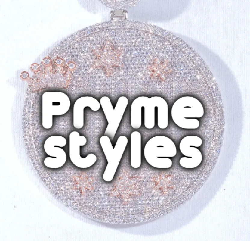 CUSTOM LETTER NECKLACE 3D BIG CROWN DISC sold by The GUU Shop