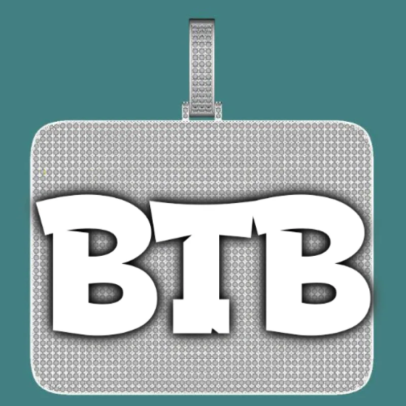 CUSTOM LETTER NECKLACE 3D BIG SQUARE sold by The GUU Shop