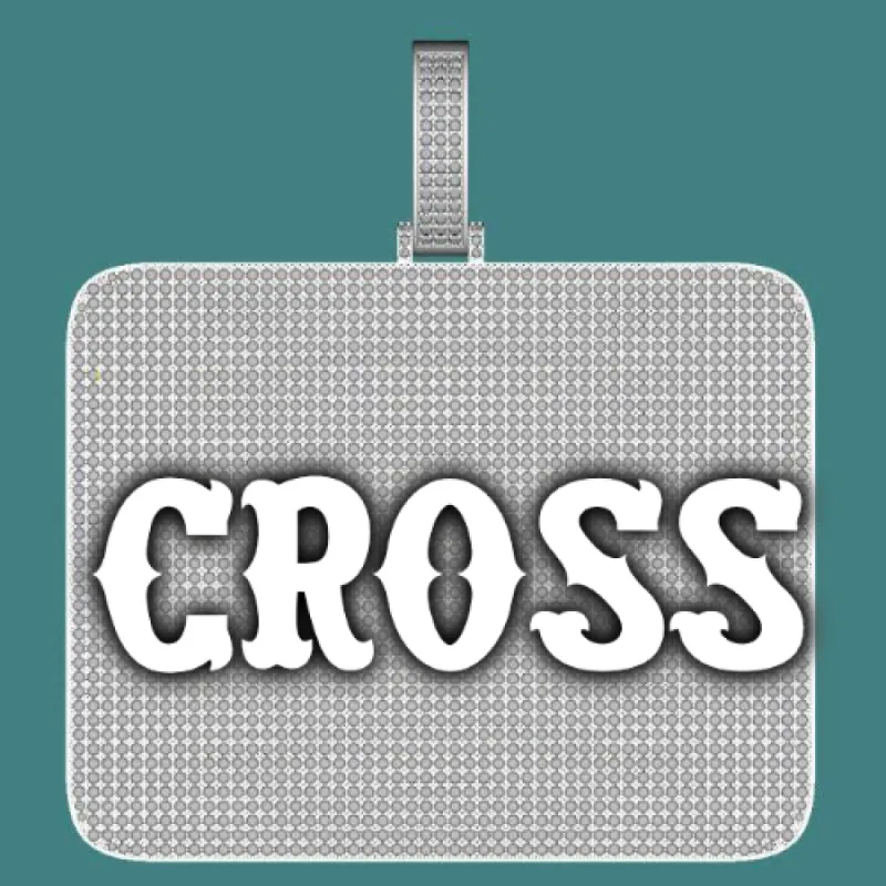 CUSTOM LETTER NECKLACE 3D BIG SQUARE sold by The GUU Shop