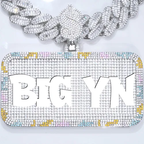 CUSTOM LETTER NECKLACE 3D COLORFUL SQUARE sold by The GUU Shop