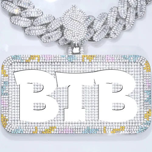 CUSTOM LETTER NECKLACE 3D COLORFUL SQUARE sold by The GUU Shop