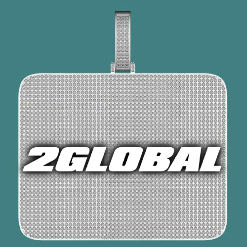 CUSTOM LETTER NECKLACE 3D BIG SQUARE sold by The GUU Shop