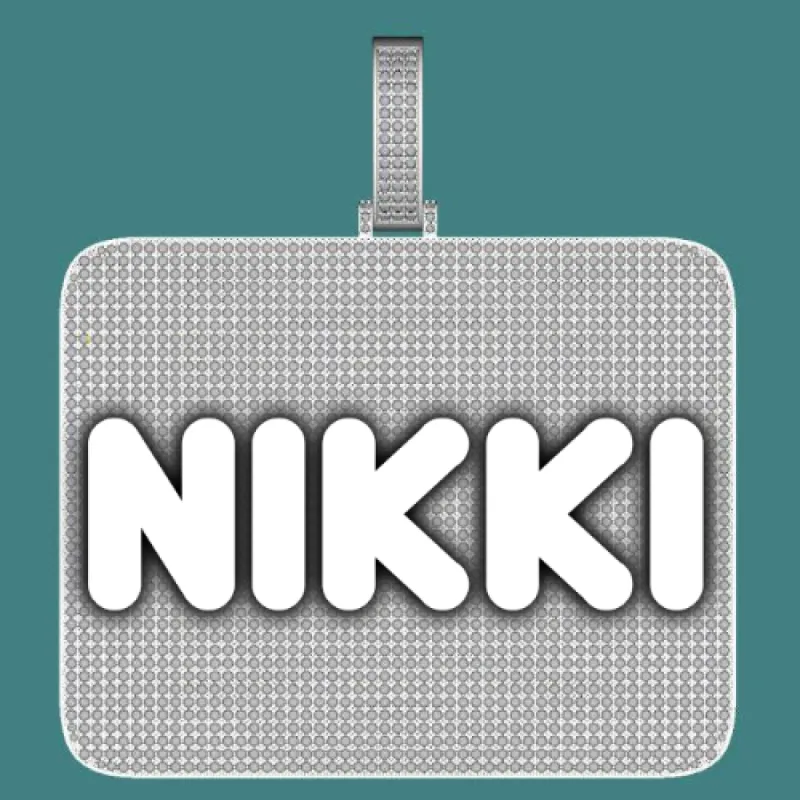 CUSTOM LETTER NECKLACE 3D BIG SQUARE sold by The GUU Shop