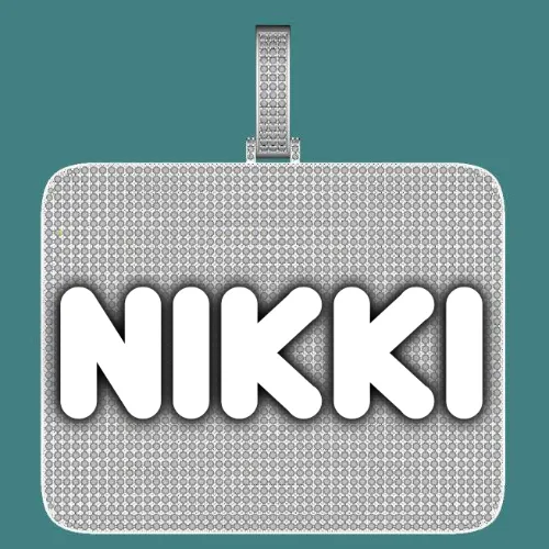 CUSTOM LETTER NECKLACE 3D BIG SQUARE sold by The GUU Shop