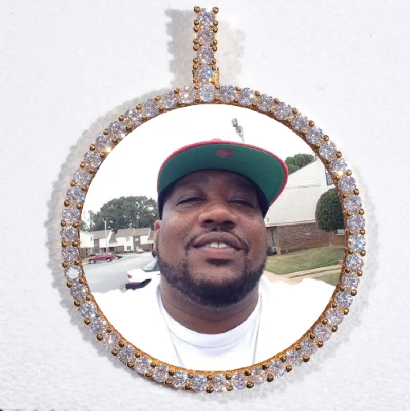 LARGE 3D CIRCLE CUSTOM PICTURE PENDANT sold by The GUU Shop