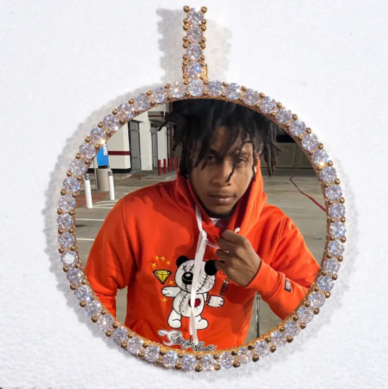 LARGE 3D CIRCLE CUSTOM PICTURE PENDANT made by The GUU Shop