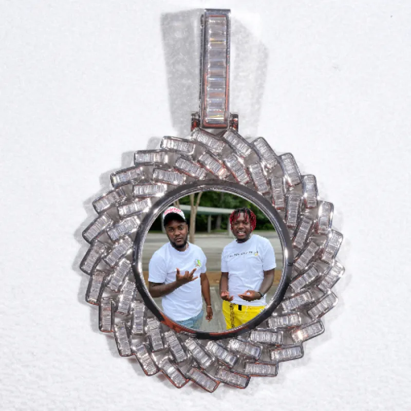 Large 3D Baguette Custom Picture Pendant sold by The GUU Shop