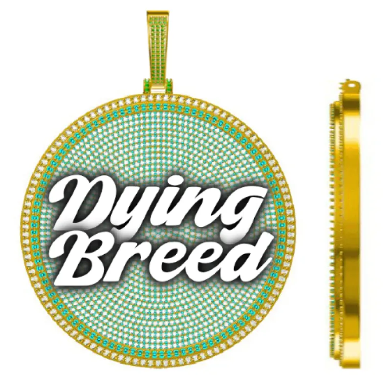 CUSTOM LETTER NECKLACE 3D BIG DISC made by The GUU Shop