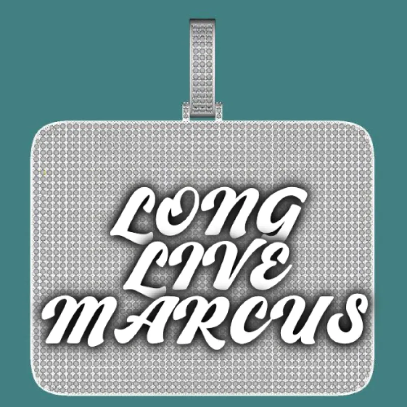 CUSTOM LETTER NECKLACE 3D BIG SQUARE sold by The GUU Shop