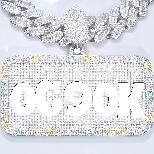 CUSTOM LETTER NECKLACE 3D COLORFUL SQUARE sold by The GUU Shop