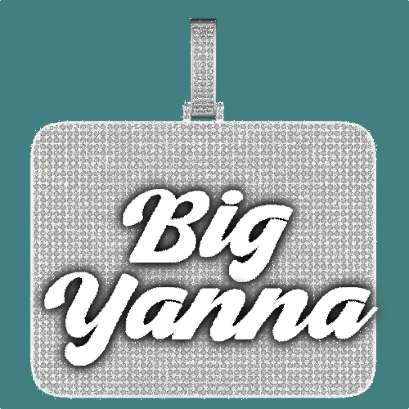 CUSTOM LETTER NECKLACE 3D BIG SQUARE sold by The GUU Shop