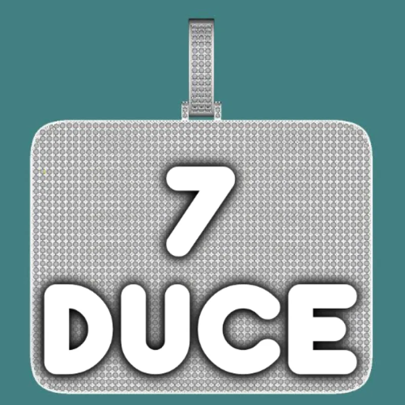 CUSTOM LETTER NECKLACE 3D BIG SQUARE sold by The GUU Shop