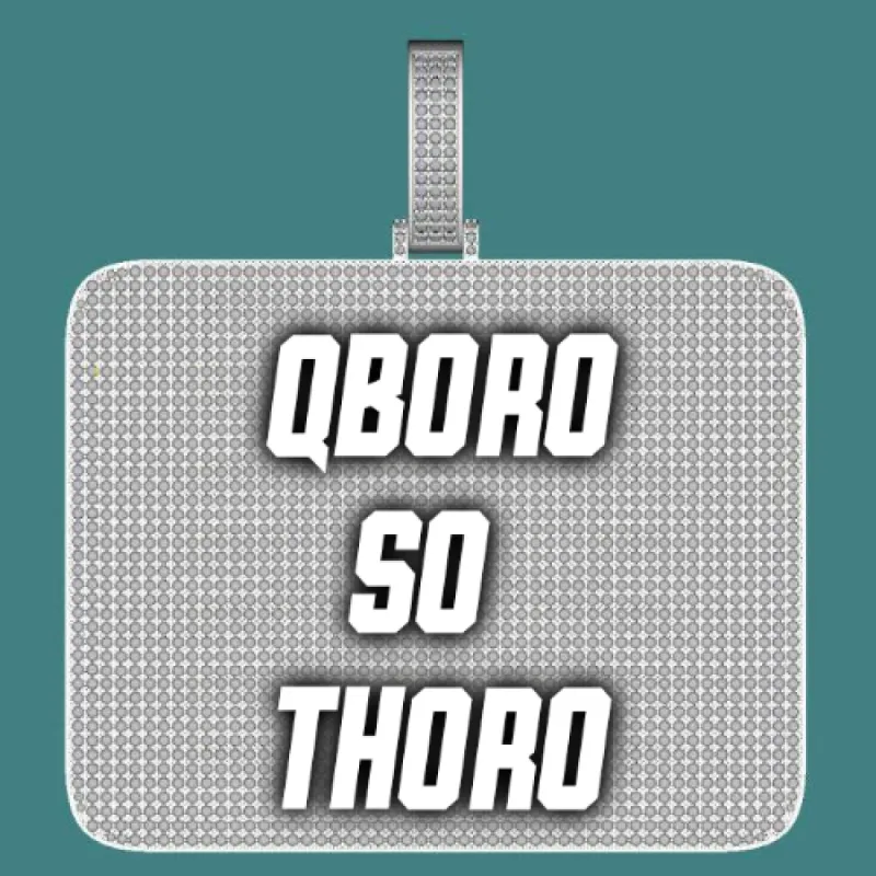 CUSTOM LETTER NECKLACE 3D BIG SQUARE sold by The GUU Shop