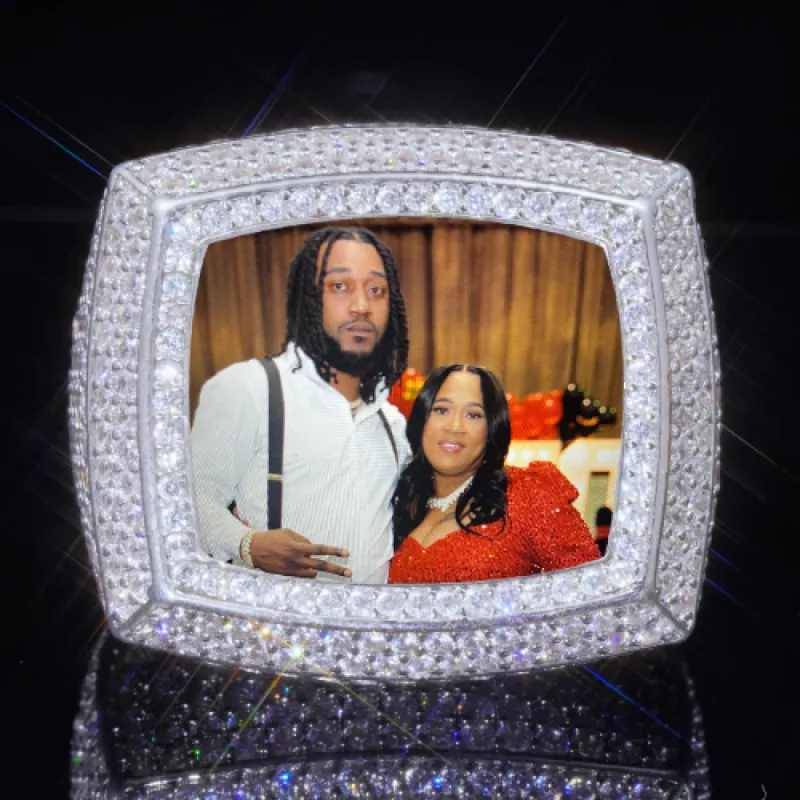 3D CUSTOM PICTURE ICED RING sold by The GUU Shop