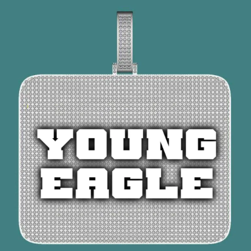 CUSTOM LETTER NECKLACE 3D BIG SQUARE sold by The GUU Shop