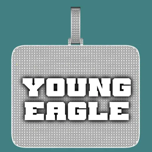 CUSTOM LETTER NECKLACE 3D BIG SQUARE sold by The GUU Shop