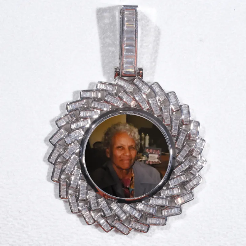 Large 3D Baguette Custom Picture Pendant sold by The GUU Shop