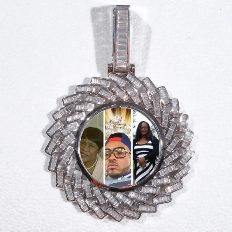 Large 3D Baguette Custom Picture Pendant sold by The GUU Shop