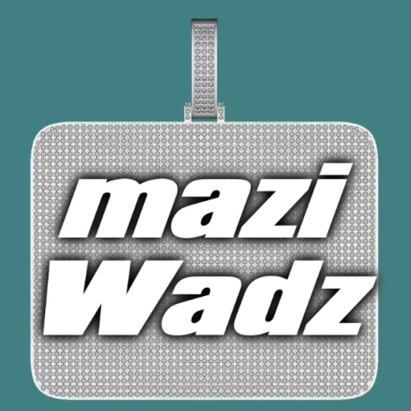 CUSTOM LETTER NECKLACE 3D BIG SQUARE sold by The GUU Shop