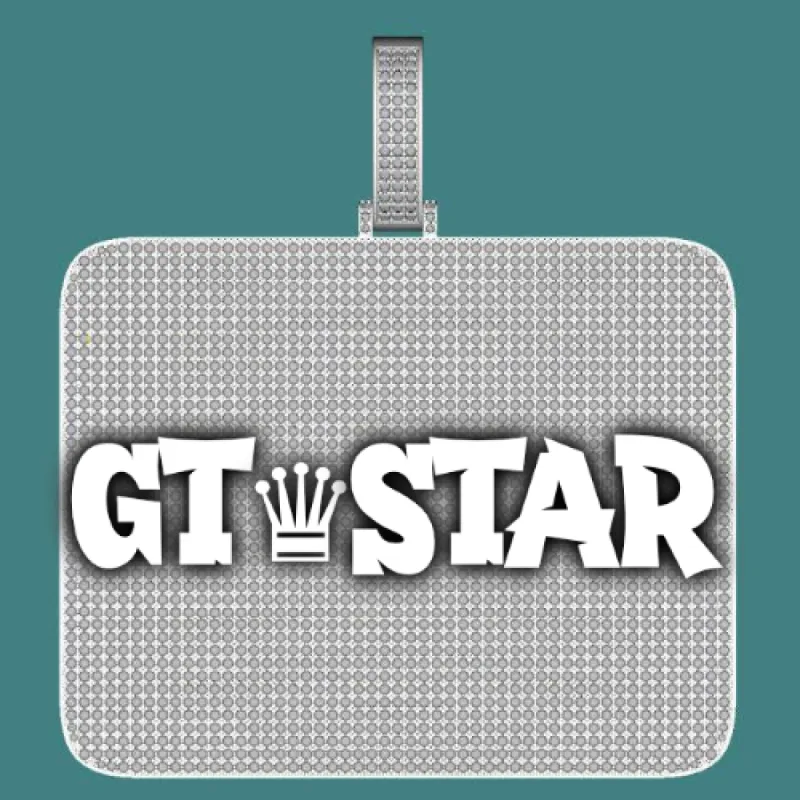 CUSTOM LETTER NECKLACE 3D BIG SQUARE sold by The GUU Shop